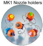 Quick release nozzle holders. Click for more info